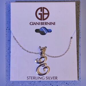 Giani Bernini Silver Initial E Pendant Necklace